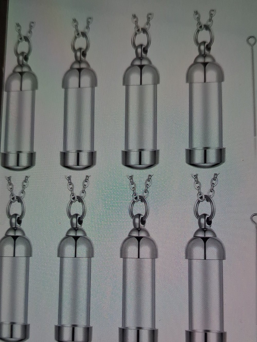 NWT 12pc Glass Vial  Necklace, Crematiom Ashes Holder